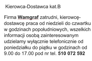 Kierowca-dostawca